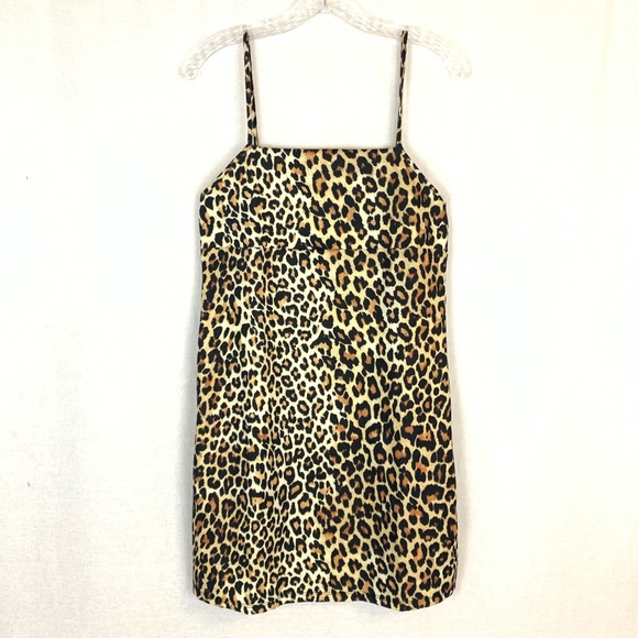 Zara Leopard Strappy Mini Dress NWT - Picture 3 of 8